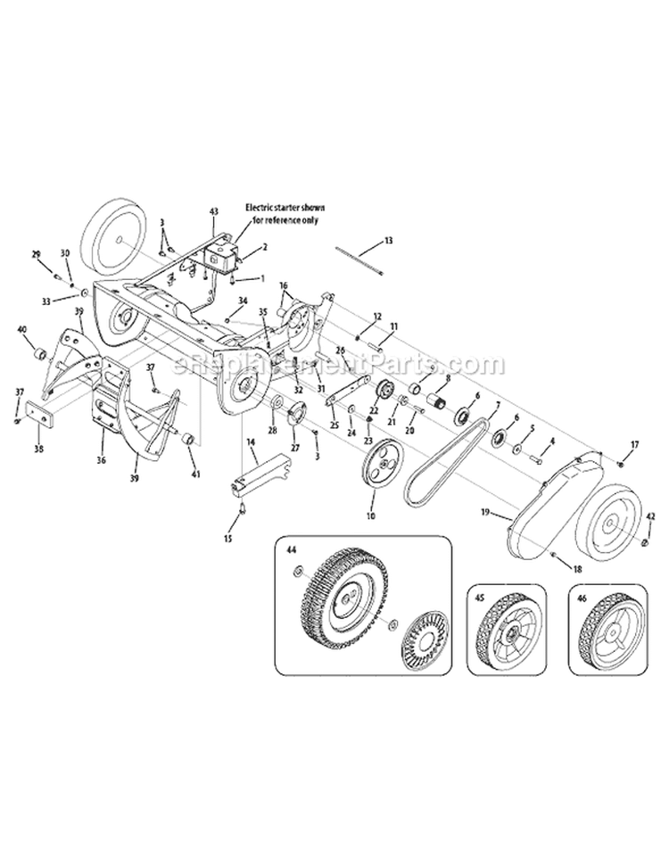 Page A Diagram and Parts List for 31AM2N1B700 2008 Yard Machines Snow Blower